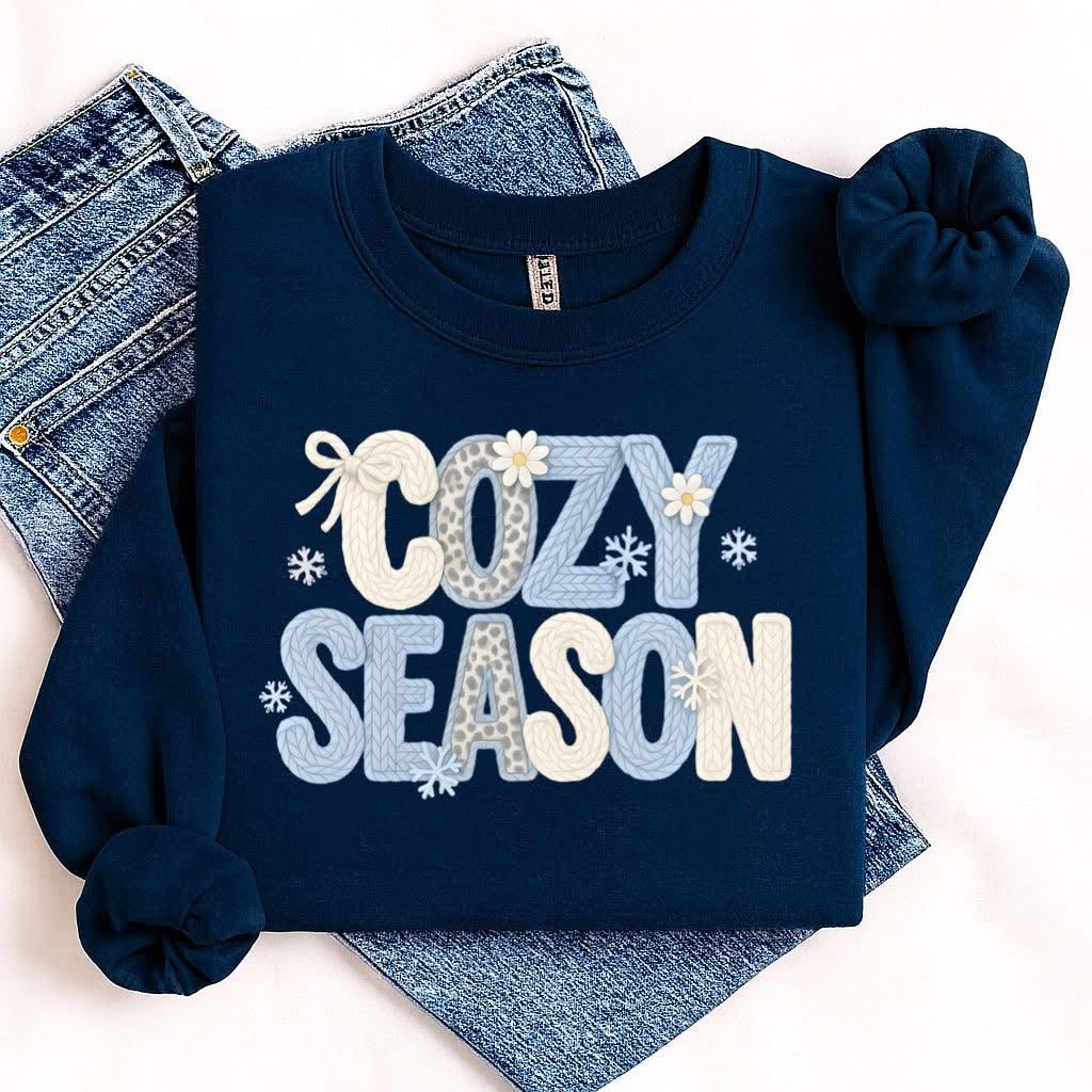 Cozy Season Faux Yarn Sweatshirt