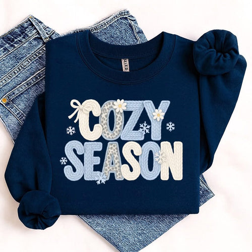 Cozy Season Faux Yarn Sweatshirt