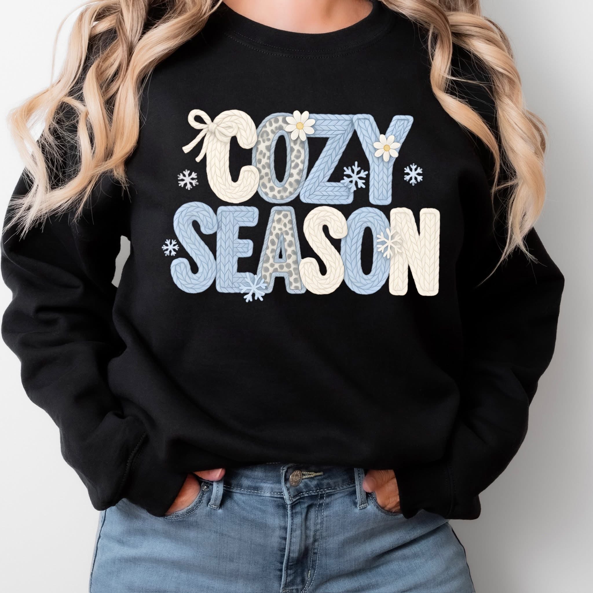 Cozy Season Faux Yarn Sweatshirt