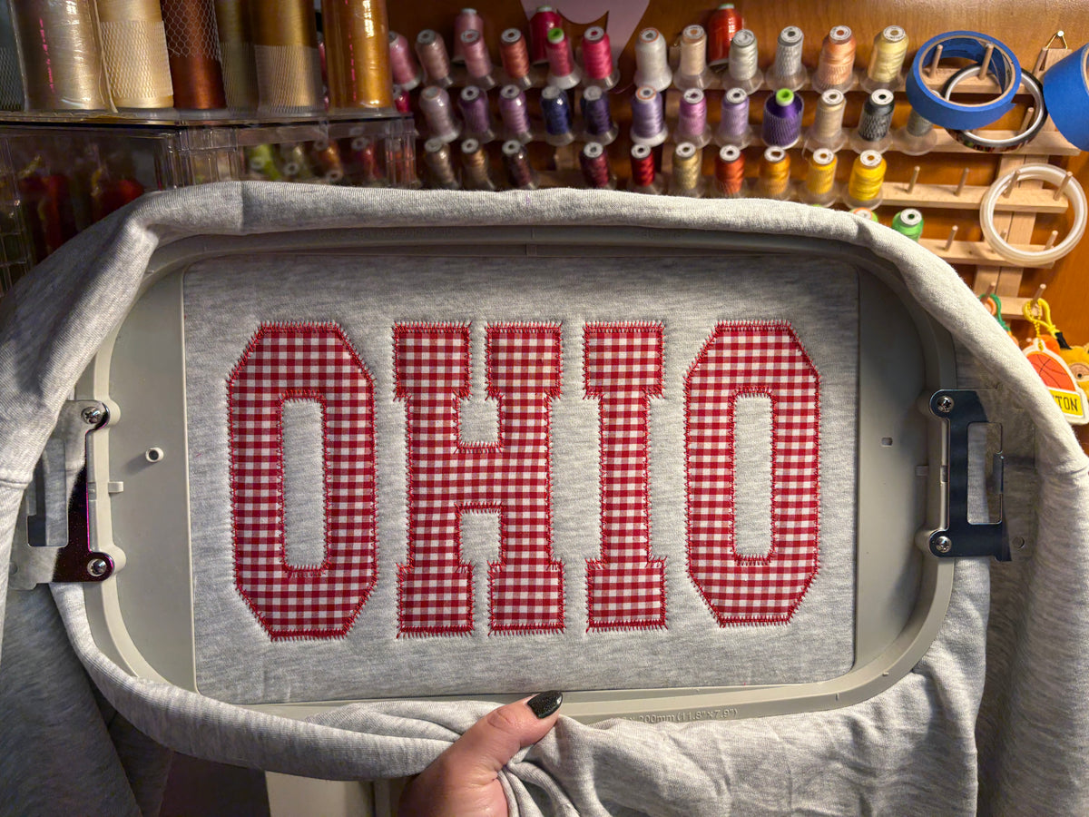 Ohio Applique Embroidered Sweatshirt