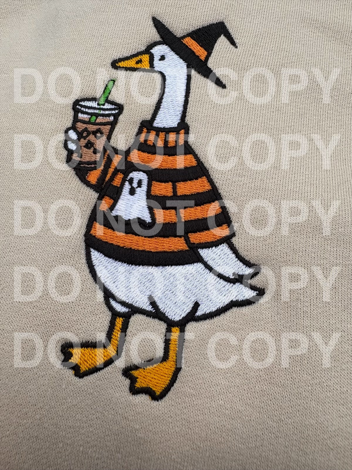 Embroidered Witchy Goose Sweatshirt