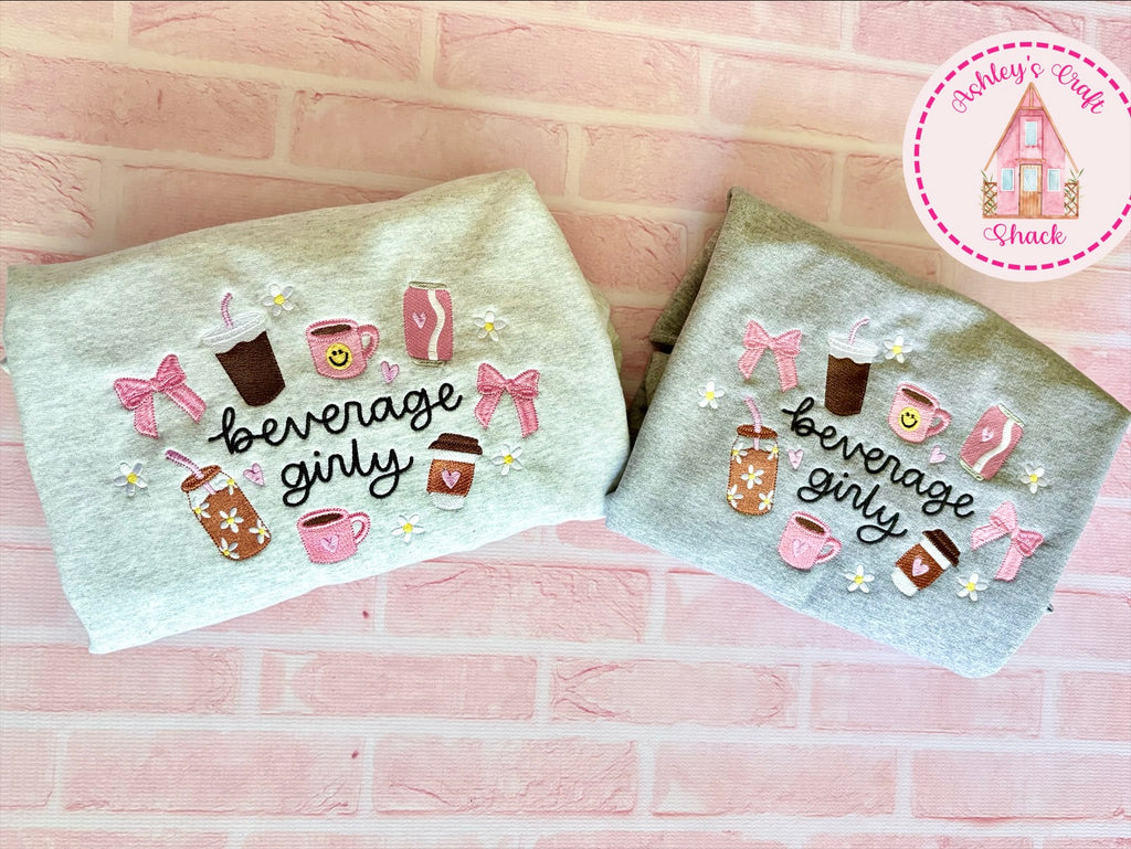 Beverage Girly Embroidered Sweatshirt