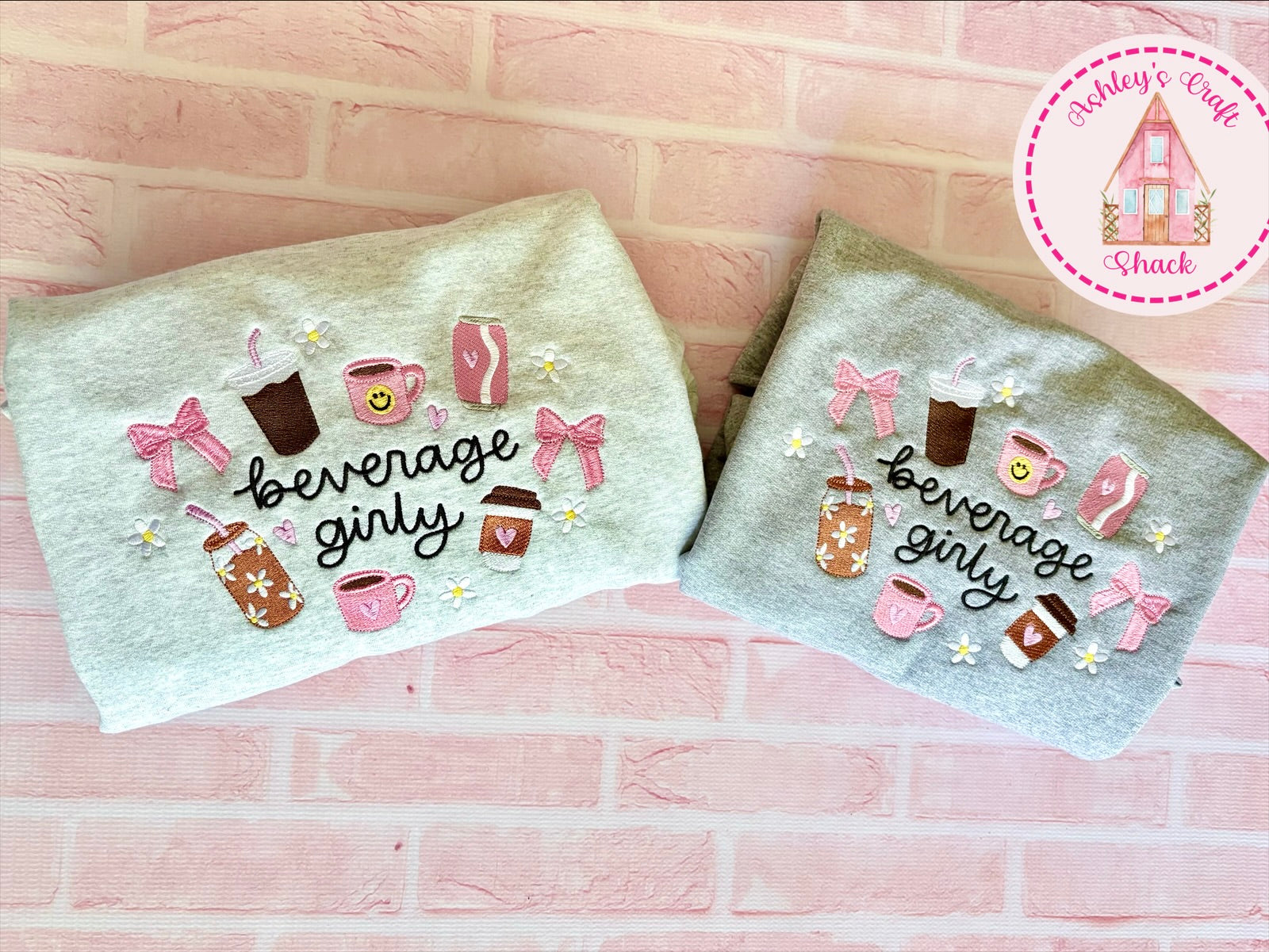Beverage Girly Embroidered Sweatshirt